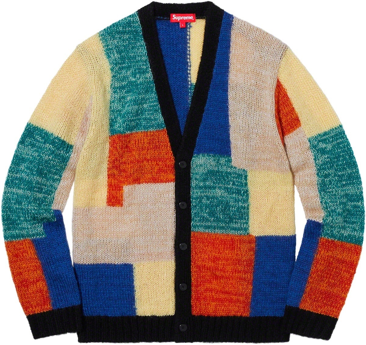 Patchwork Mohair Cardigan
